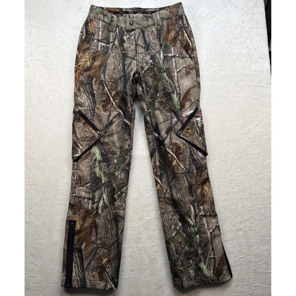 Realtree‎ Camo Hunting Pants Womens Small Softshell Zip Vent SHE Outdoor Gear